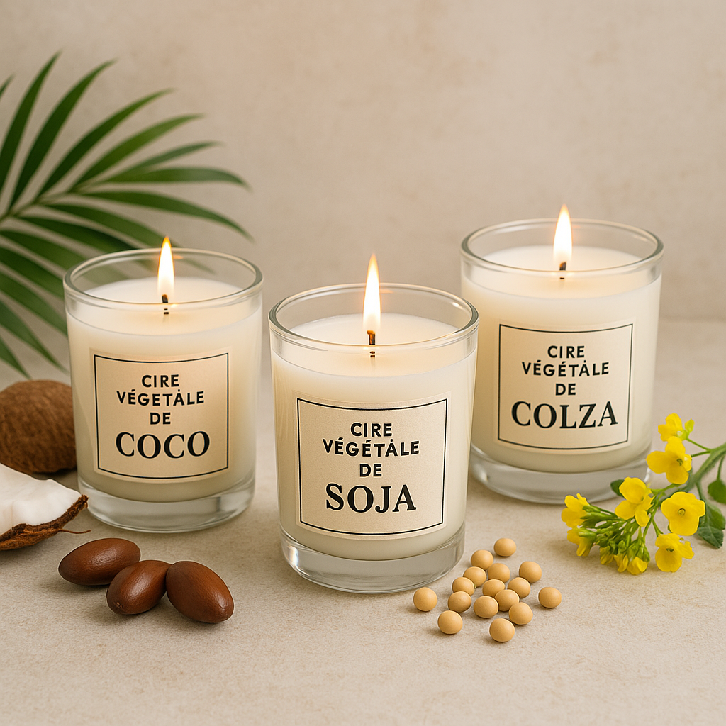 Pourquoi choisir des bougies à base de cire végétale : coco, soja et colza