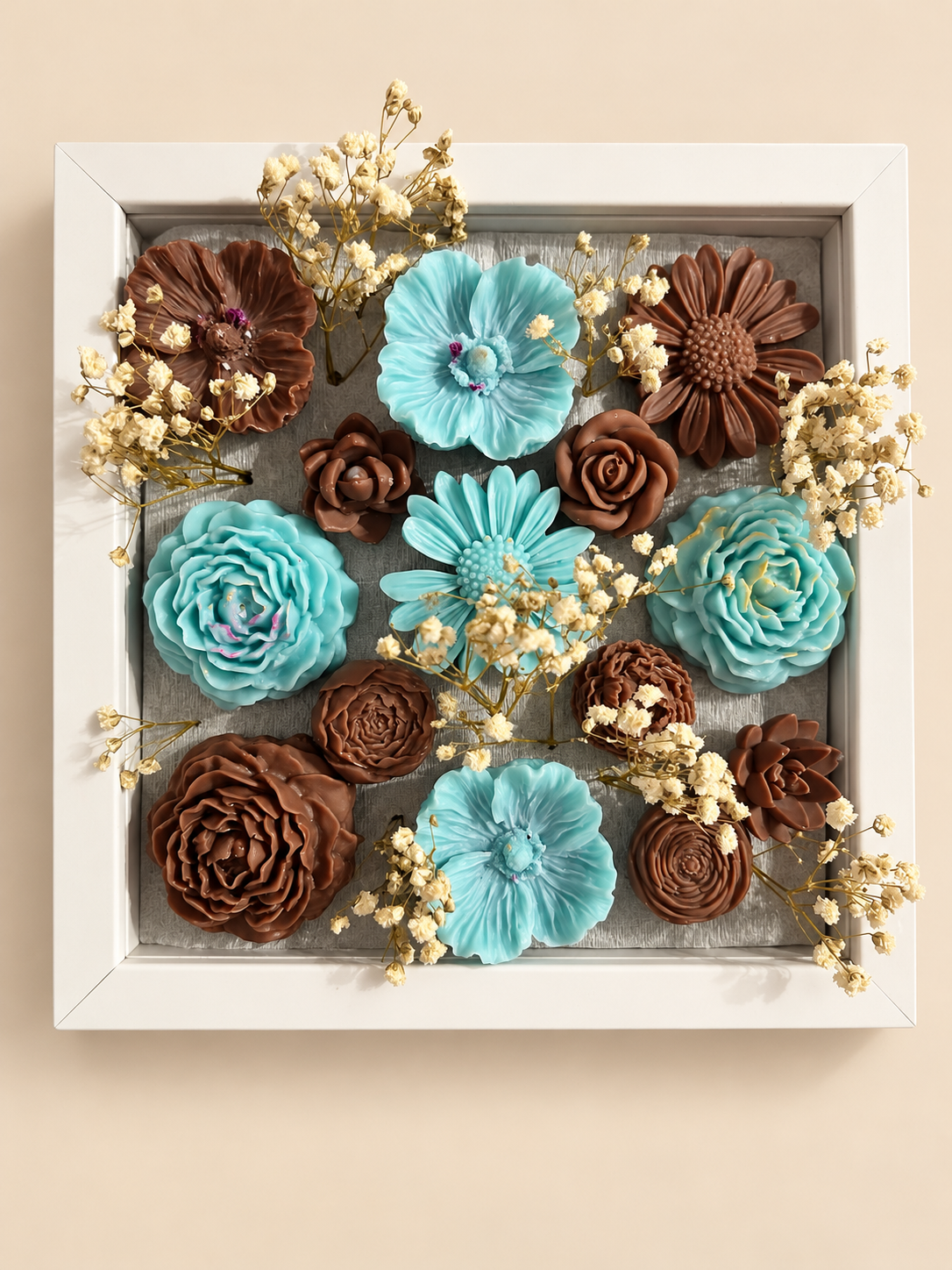 Tableau floral de fondants parfumés Adoucissant