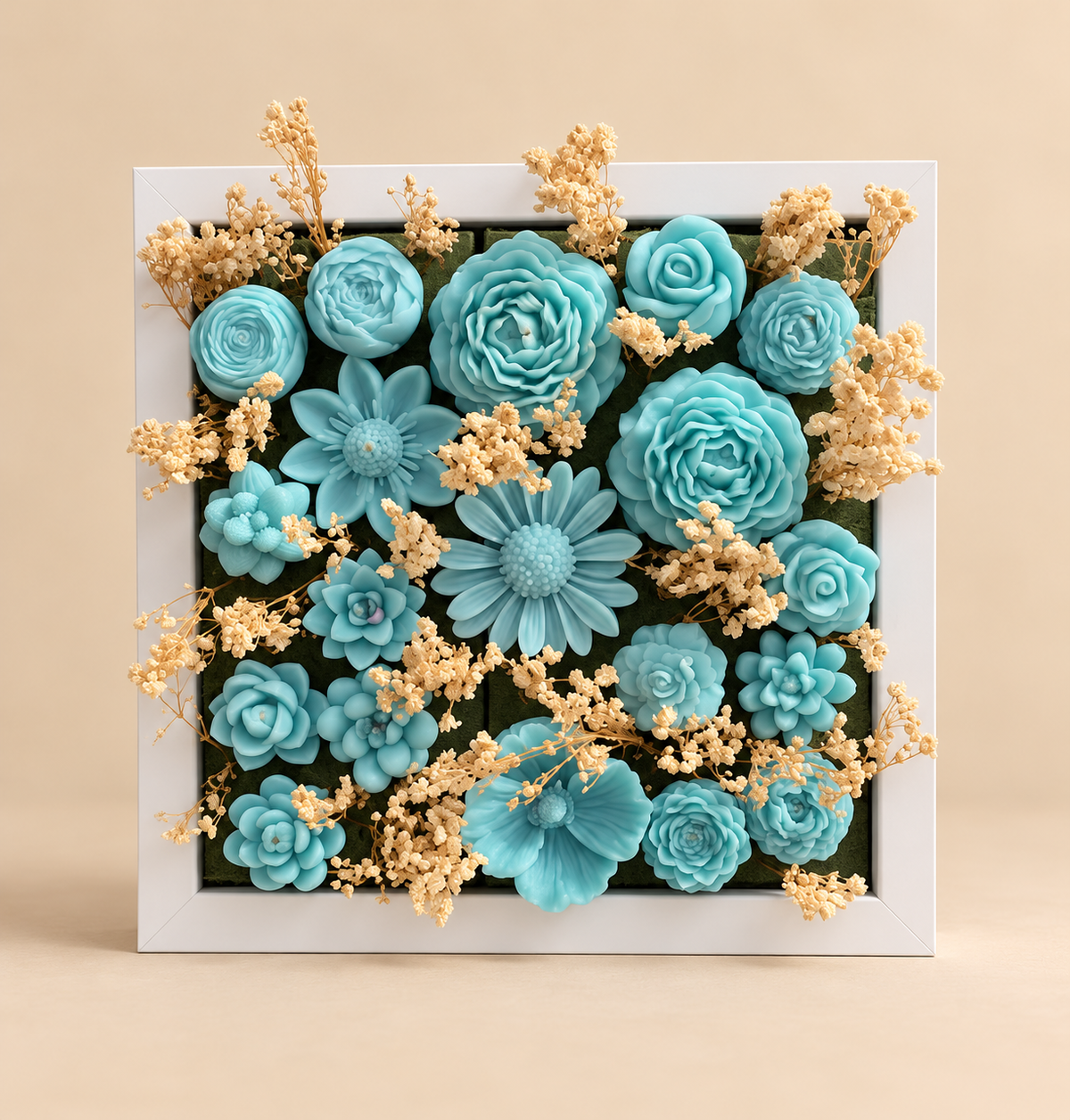 Tableau floral de fondants parfumés Adoucissant